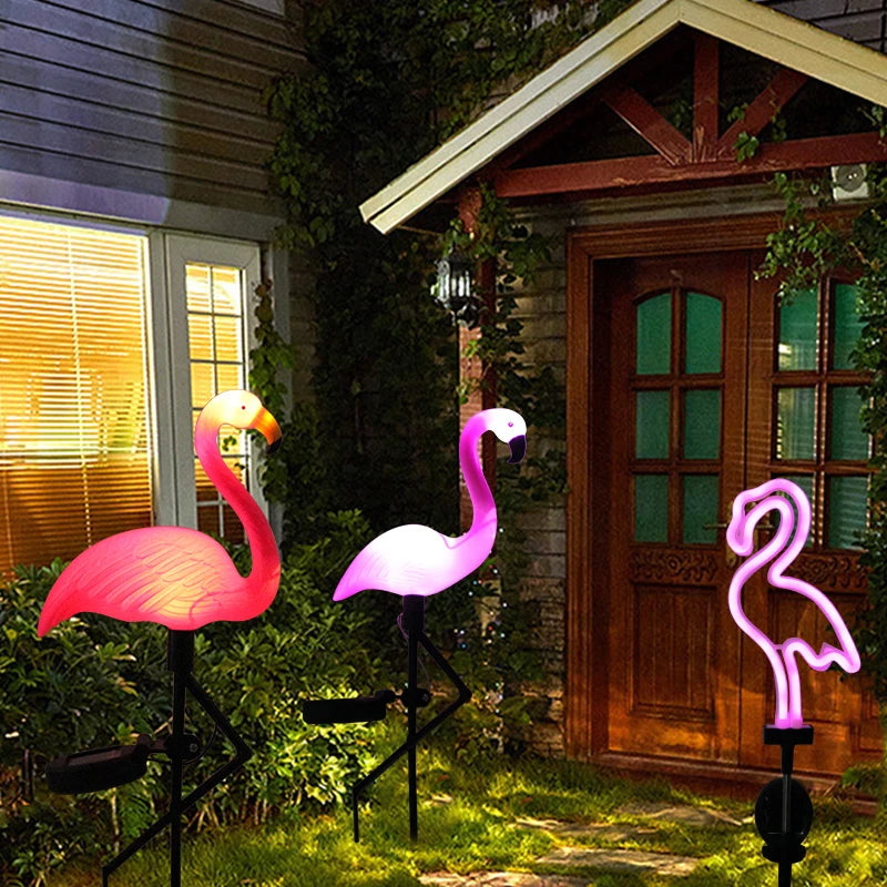 Outdoor Solar Flamingo LED Light